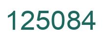 Number 125084 green image