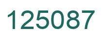 Number 125087 green image
