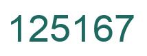 Number 125167 green image