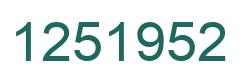 Number 1251952 green image