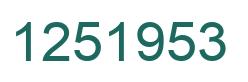 Number 1251953 green image