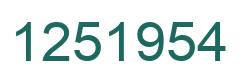 Number 1251954 green image