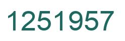 Number 1251957 green image