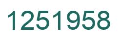 Number 1251958 green image