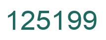 Number 125199 green image