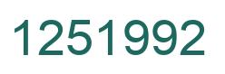 Number 1251992 green image