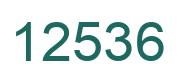 Number 12536 green image