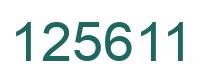 Number 125611 green image