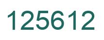 Number 125612 green image