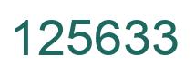 Number 125633 green image
