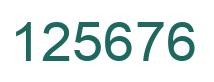 Number 125676 green image