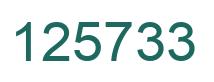 Number 125733 green image