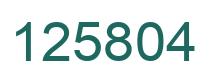 Number 125804 green image