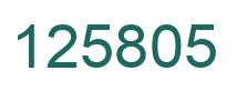 Number 125805 green image