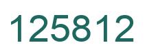 Number 125812 green image