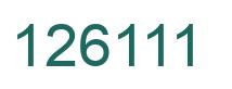 Number 126111 green image