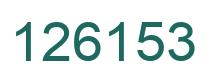 Number 126153 green image
