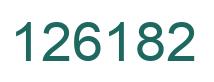 Number 126182 green image