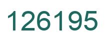 Number 126195 green image