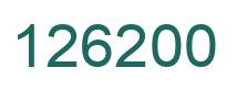 Number 126200 green image