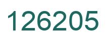 Number 126205 green image