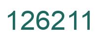 Number 126211 green image
