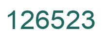 Number 126523 green image