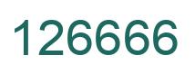 Number 126666 green image
