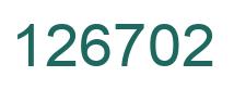 Number 126702 green image