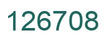 Number 126708 green image