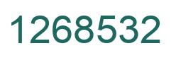 Number 1268532 green image