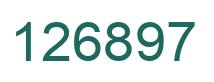Number 126897 green image