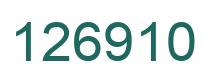 Number 126910 green image