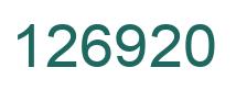 Number 126920 green image