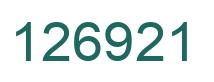 Number 126921 green image
