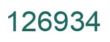Number 126934 green image