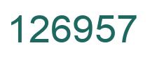 Number 126957 green image