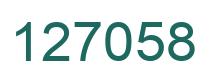 Number 127058 green image