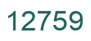 Number 12759 green image