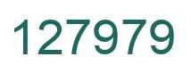 Number 127979 green image