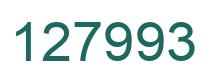 Number 127993 green image