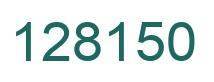 Number 128150 green image