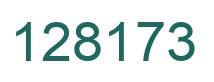 Number 128173 green image