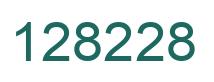 Number 128228 green image