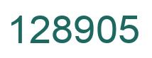 Number 128905 green image