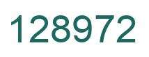 Number 128972 green image