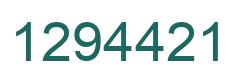 Number 1294421 green image