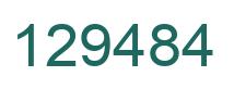 Number 129484 green image
