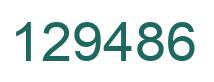 Number 129486 green image