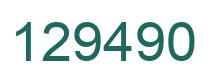 Number 129490 green image